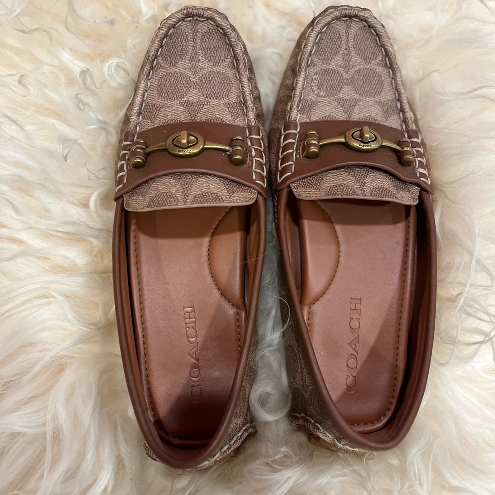 Coach Brown Loafers Slip On Size 8